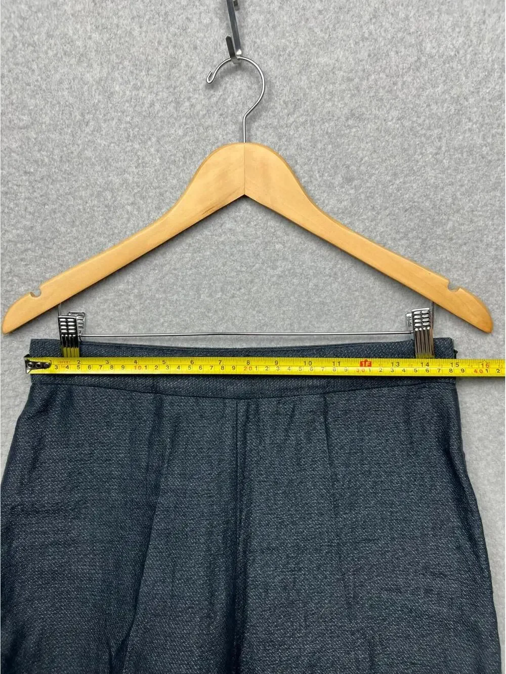 H&M Womens Chambray Linen Crop Wide Leg Pants Size 8 Modern Minimalist Office